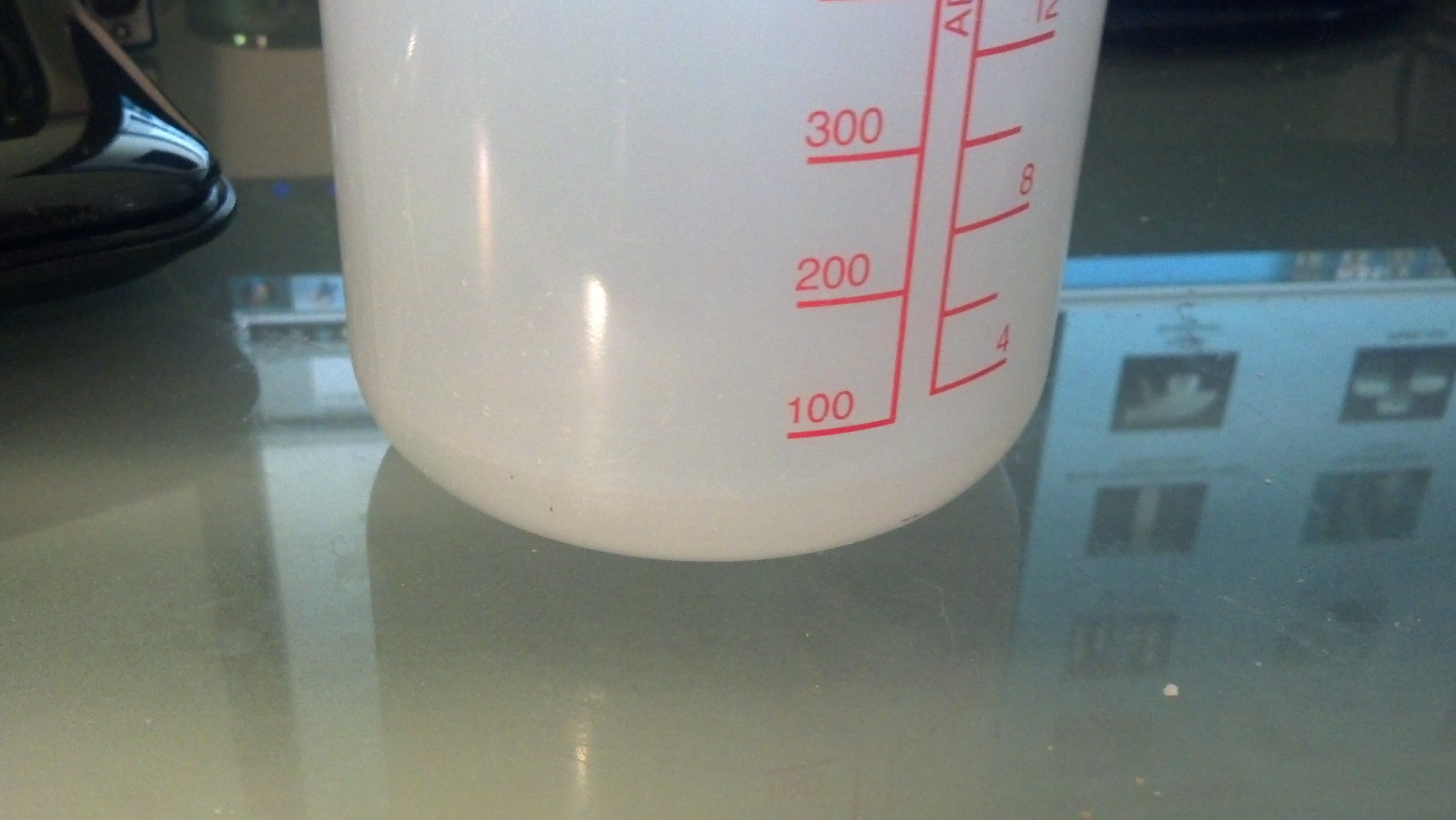 Around 50mL of water